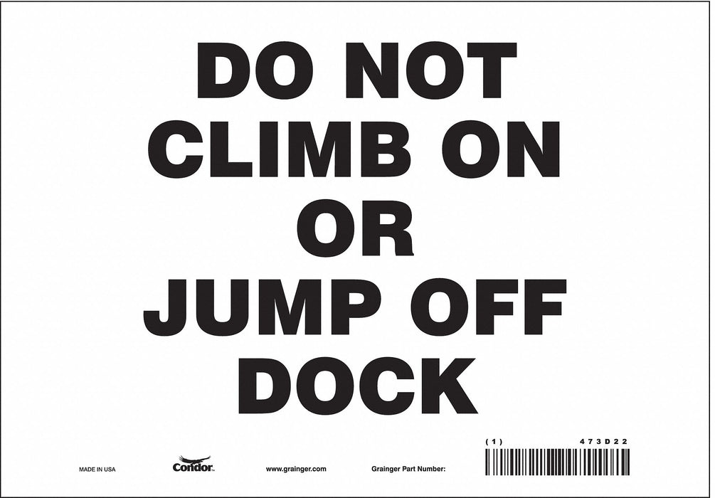 Safety Sign 7 inx10 in Vinyl