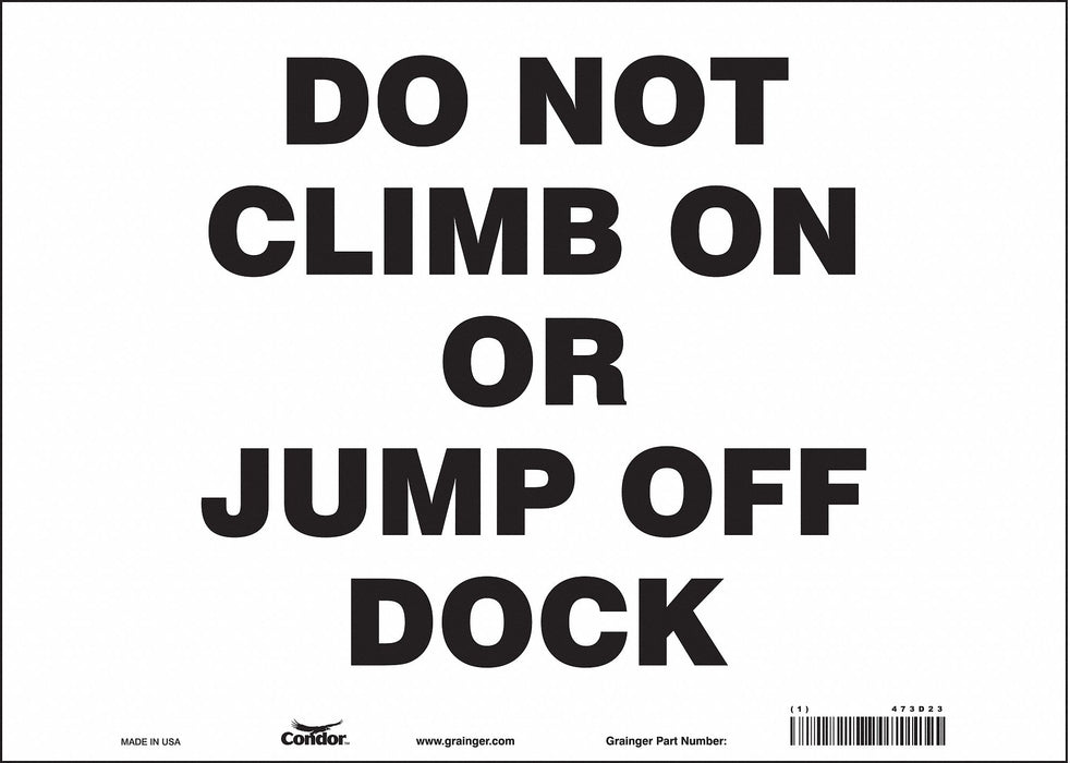 Safety Sign 10 inx14 in Vinyl