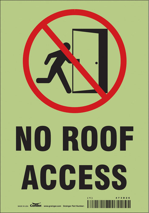 Safety Sign 10 in x 7 in Glow Vinyl