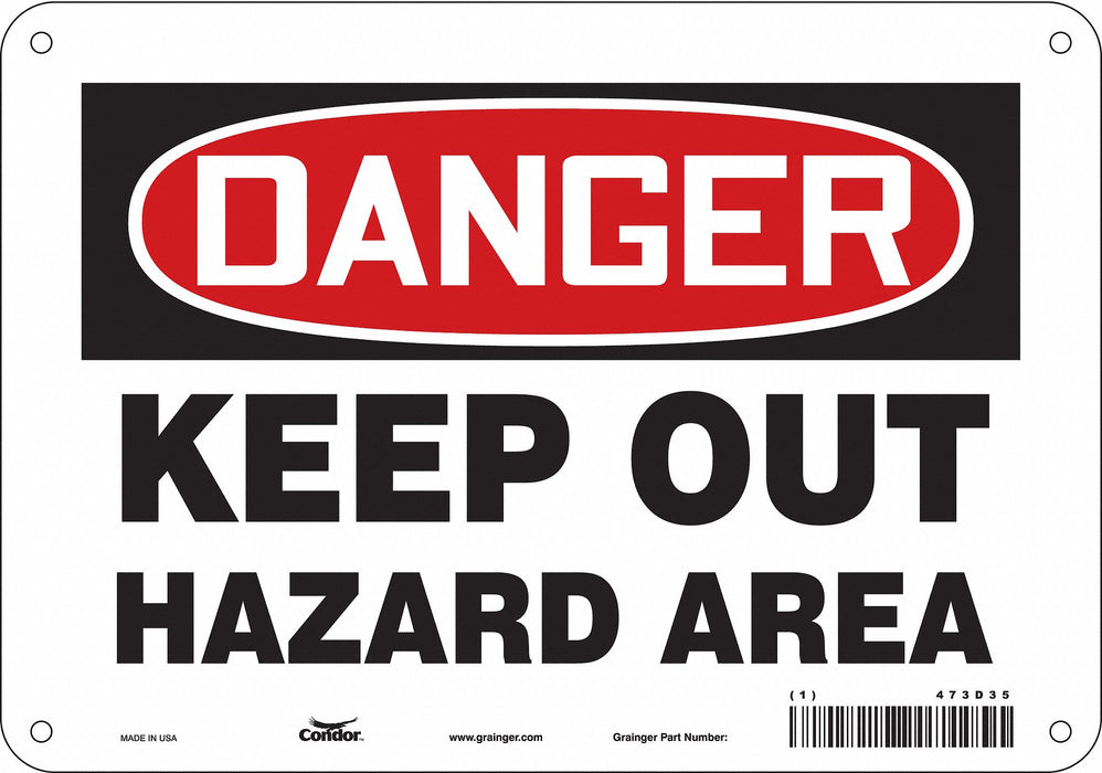 Safety Sign 7 in x 10 in Aluminum