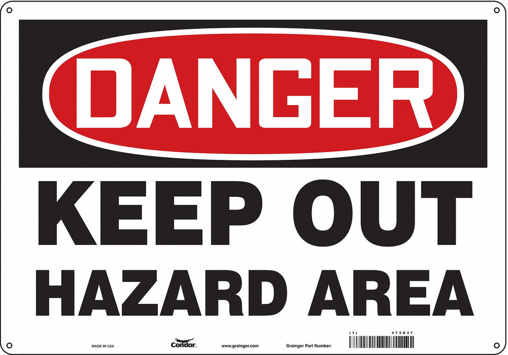 Safety Sign 14 inx20 in Aluminum
