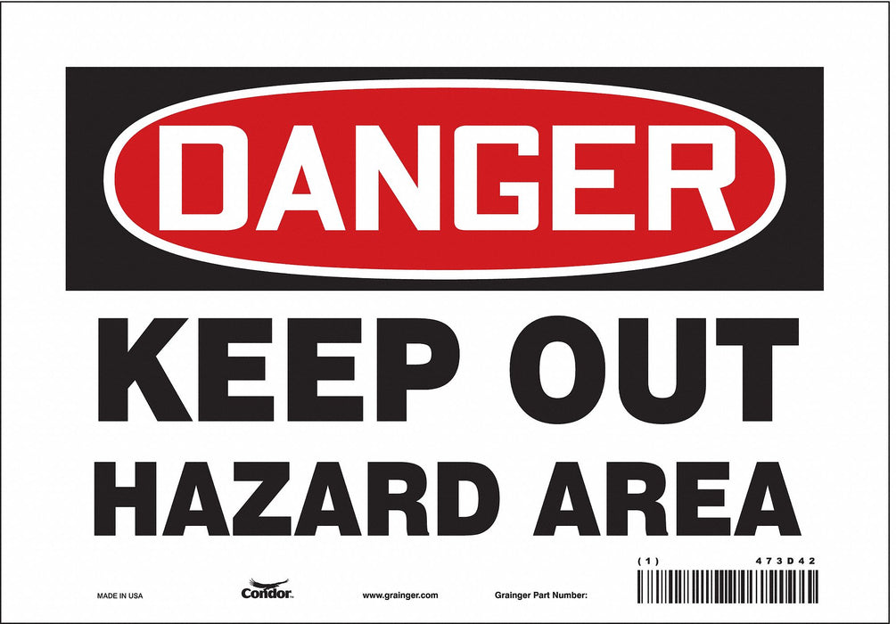 Safety Sign 7 in x 10 in Vinyl