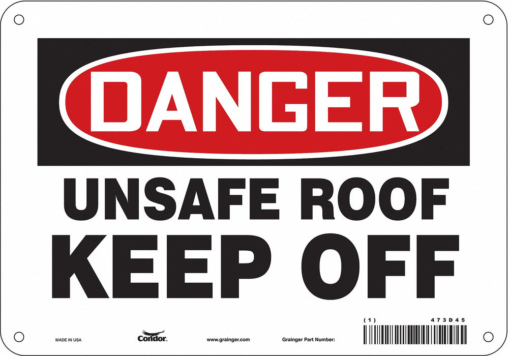 Safety Sign 7 in x 10 in Aluminum