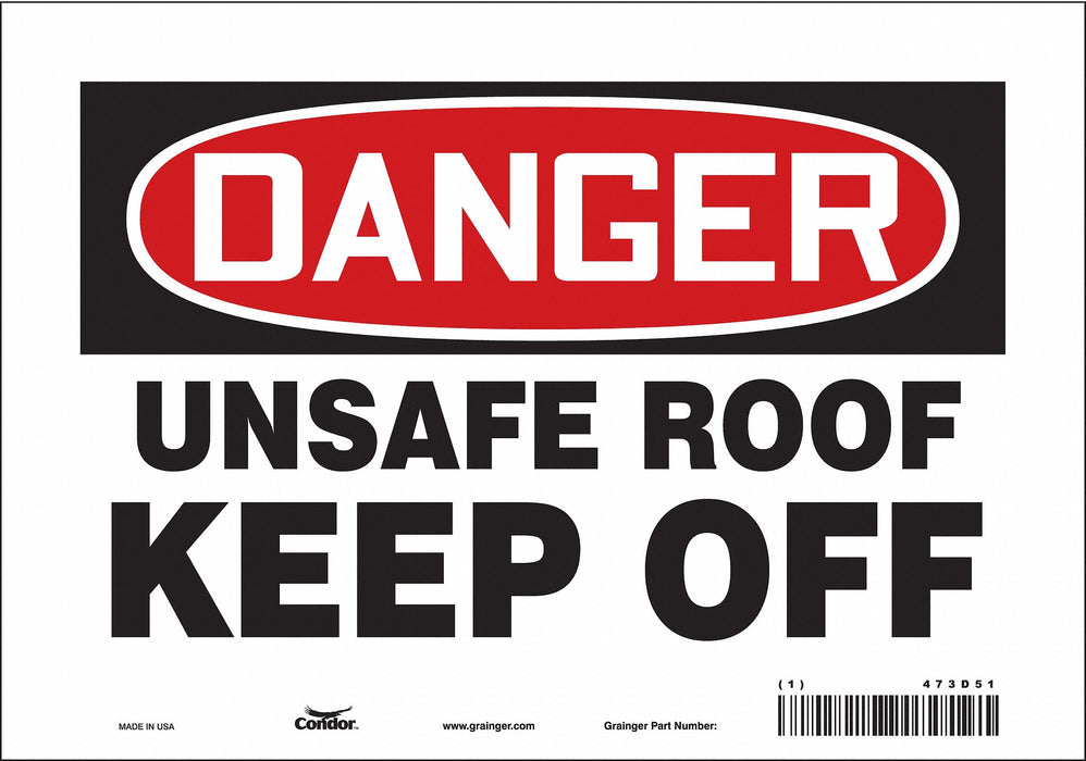 Safety Sign 7 in x 10 in Vinyl