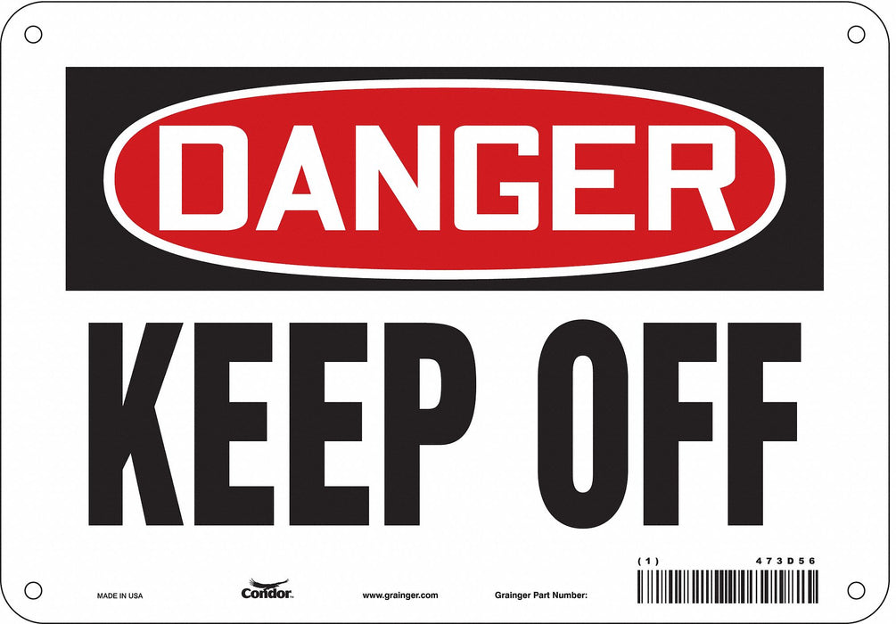 Safety Sign 7 inx10 in Polyethylene