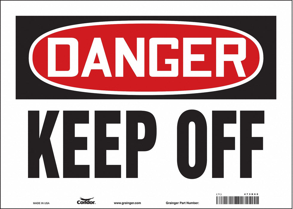 Safety Sign 10 inx14 in Vinyl