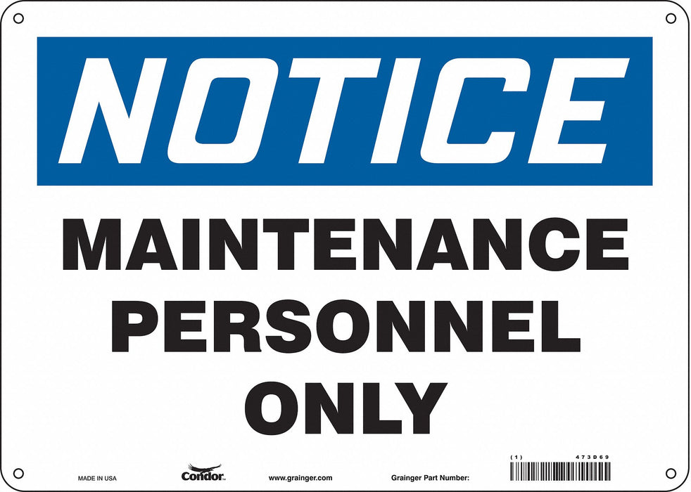 Safety Sign 10 inx14 in Aluminum