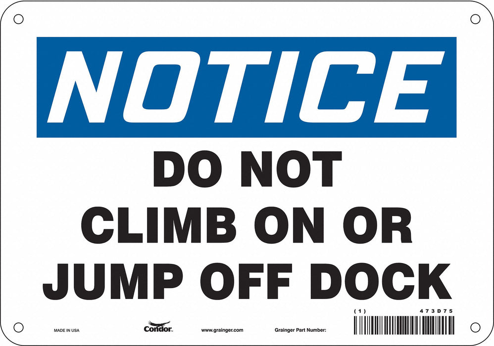 Safety Sign 7 in x 10 in Aluminum