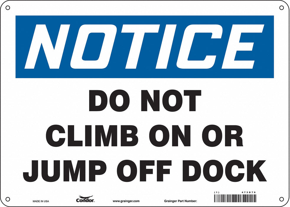 Safety Sign 10 inx14 in Aluminum