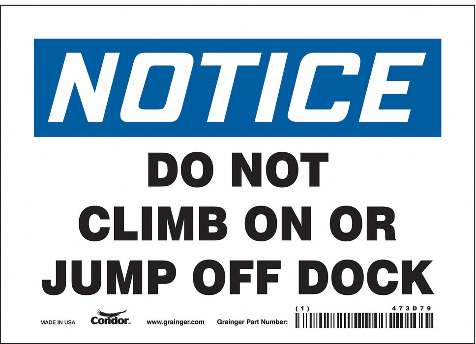 Safety Sign 5 inx7 in Vinyl