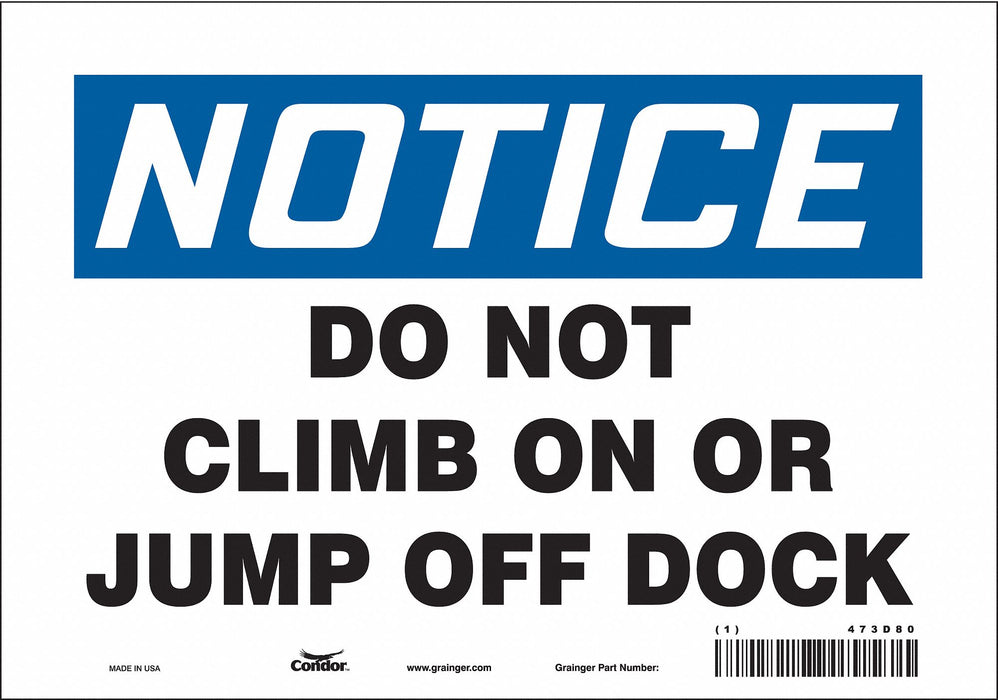 Safety Sign 7 inx10 in Vinyl