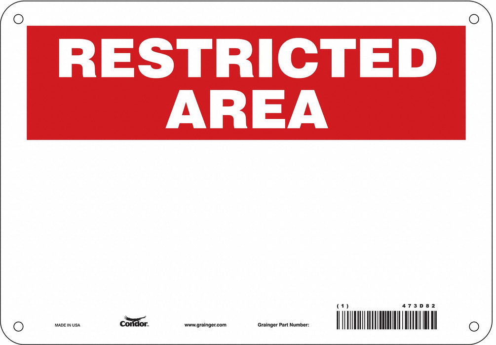 Safety Sign 7 in x 10 in Aluminum