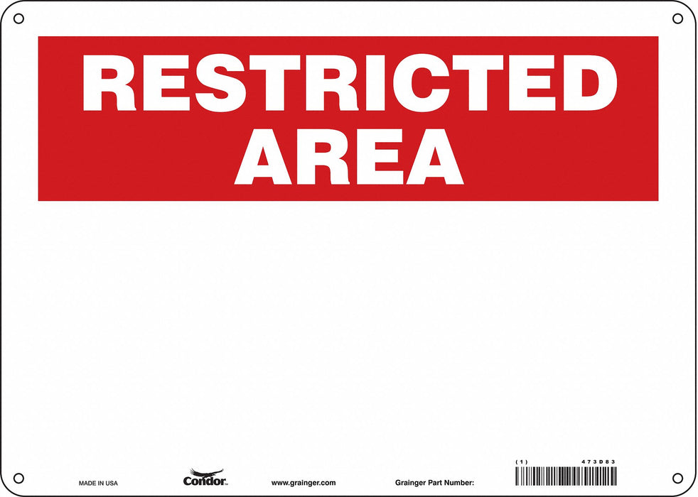 Safety Sign 10 in x 14 in Aluminum