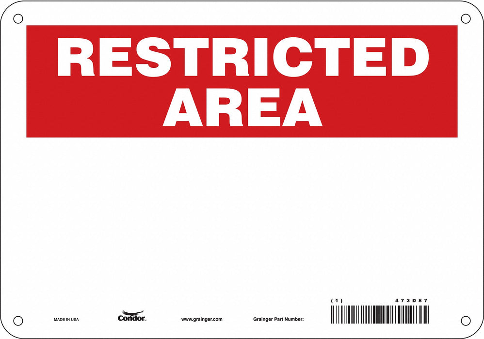 Safety Sign 7 in x 10 in Polyethylene