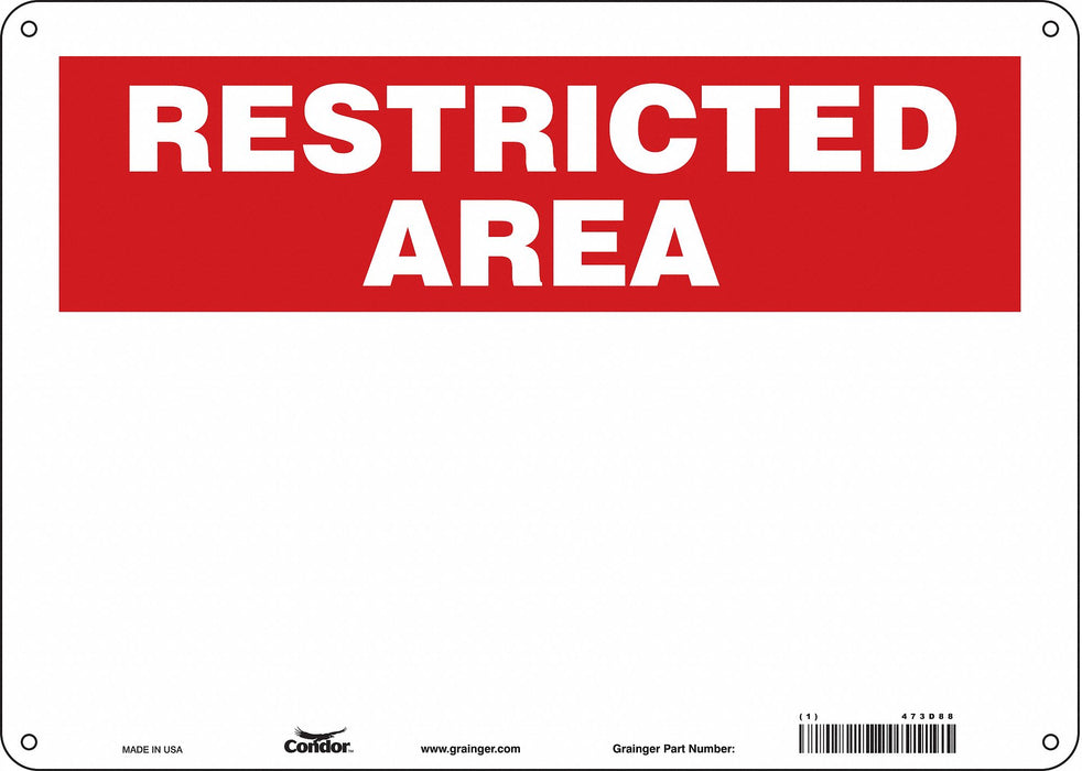 Safety Sign 10 inx14 in Polyethylene
