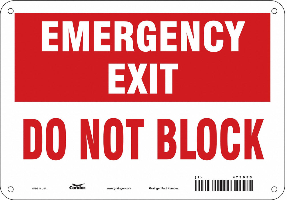 Safety Sign 7 in x 10 in Polyethylene