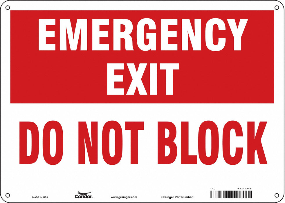 Safety Sign 10 in x 14 in Polyethylene
