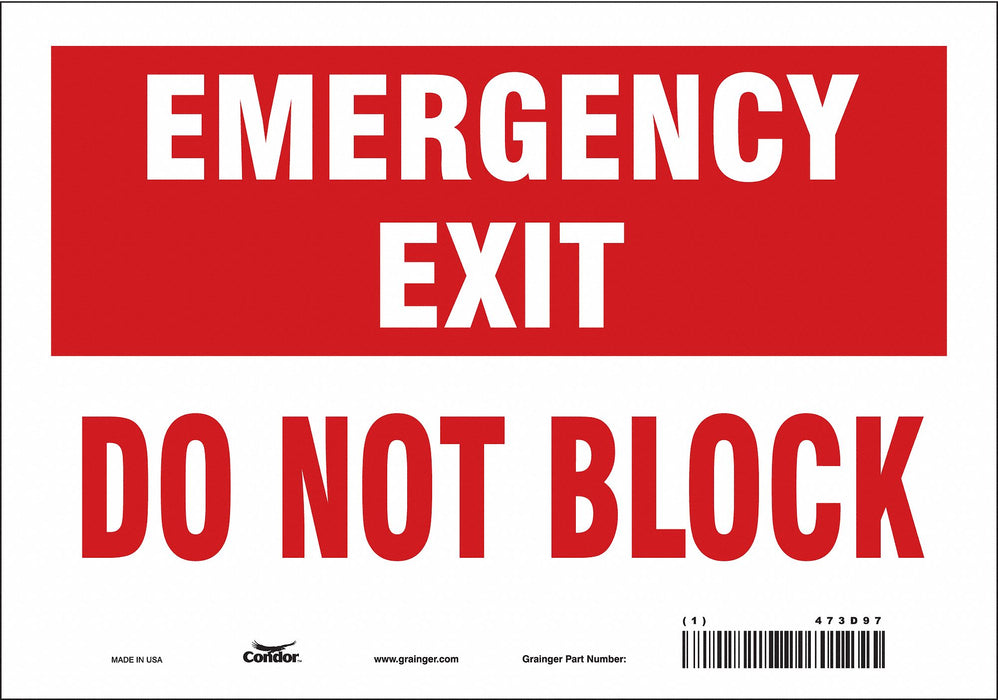 Safety Sign 7 in x 10 in Vinyl