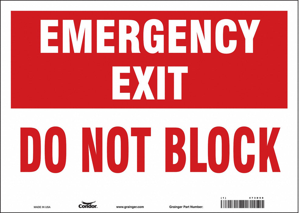 Safety Sign 10 in x 14 in Vinyl
