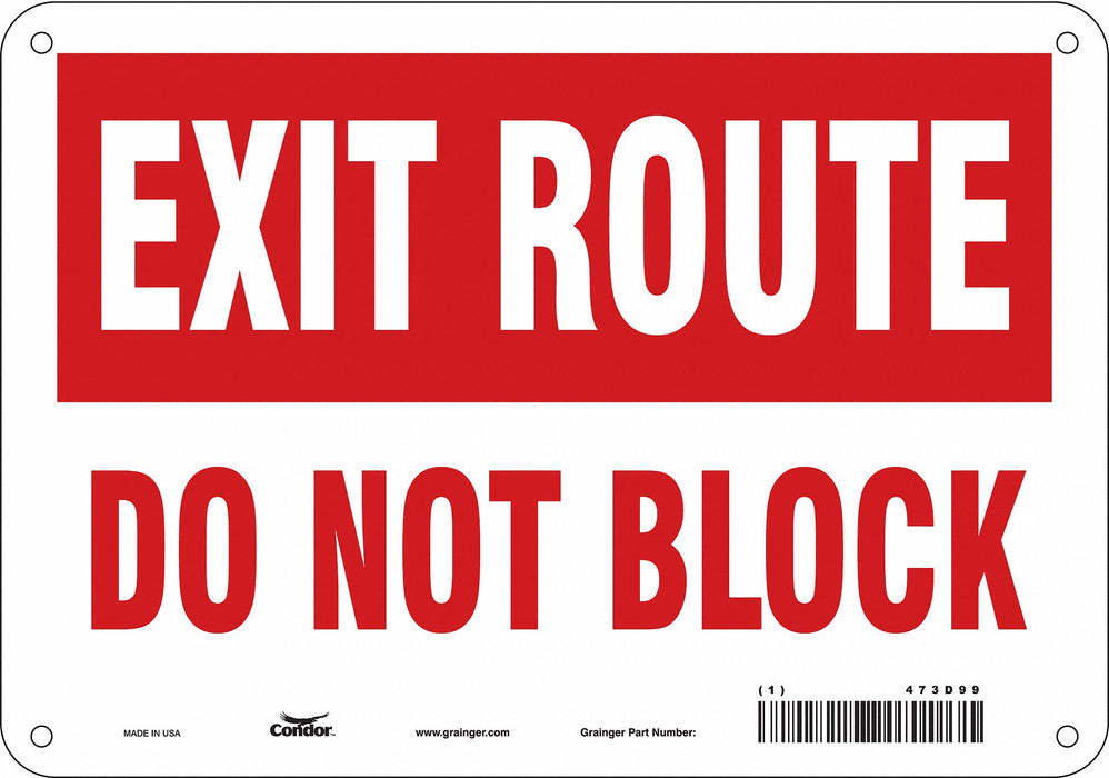 Safety Sign 7 in x 10 in Aluminum