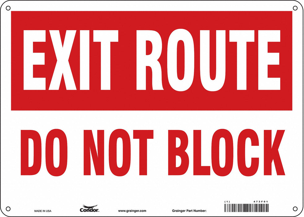 Safety Sign 10 in x 14 in Aluminum