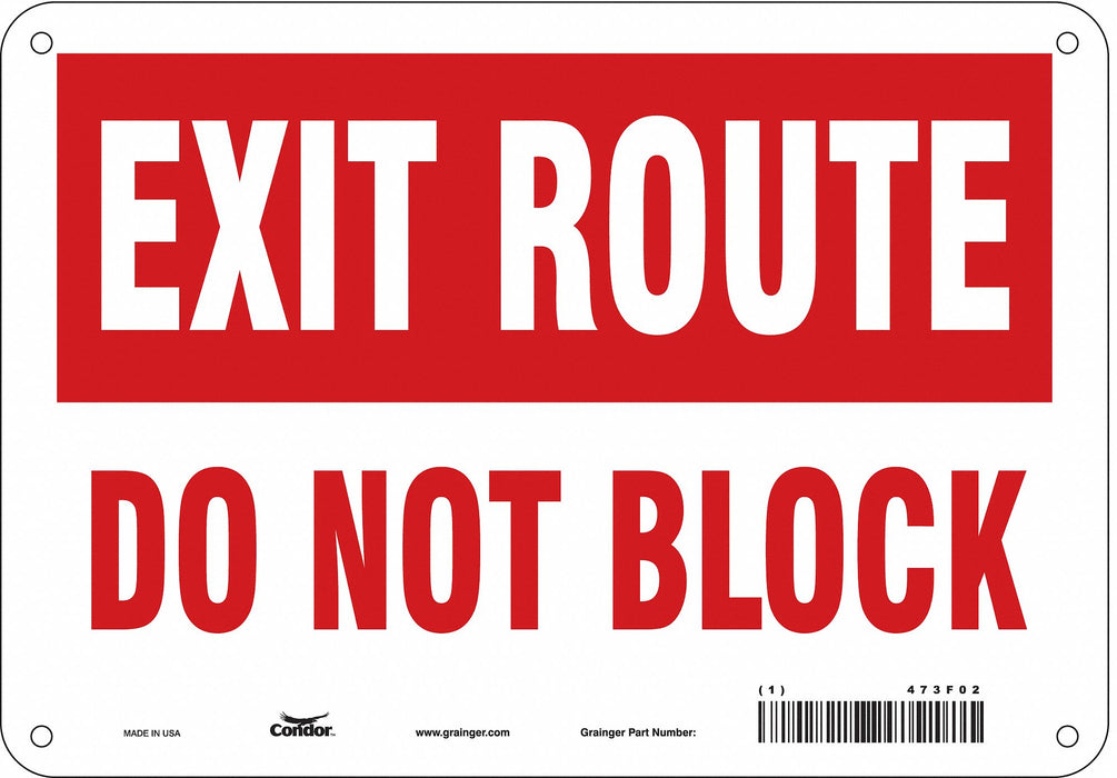 Safety Sign 7 in x 10 in Polyethylene