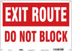 Safety Sign 10 in x 14 in Polyethylene