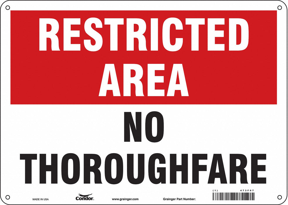 Safety Sign 10 inx14 in Aluminum