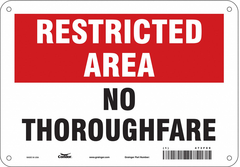 Safety Sign 7 in x 10 in Polyethylene