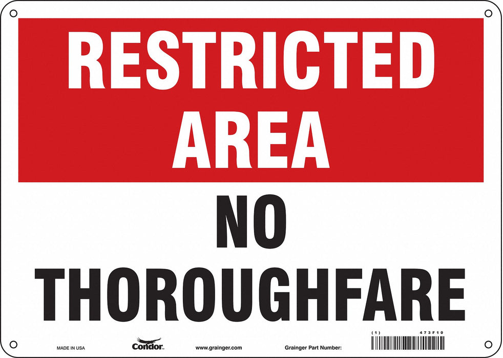 Safety Sign 10 inx14 in Polyethylene