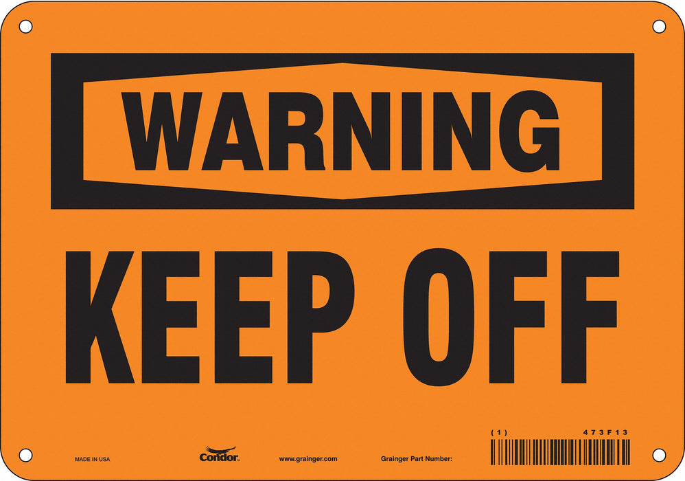 Safety Sign 7 in x 10 in Aluminum