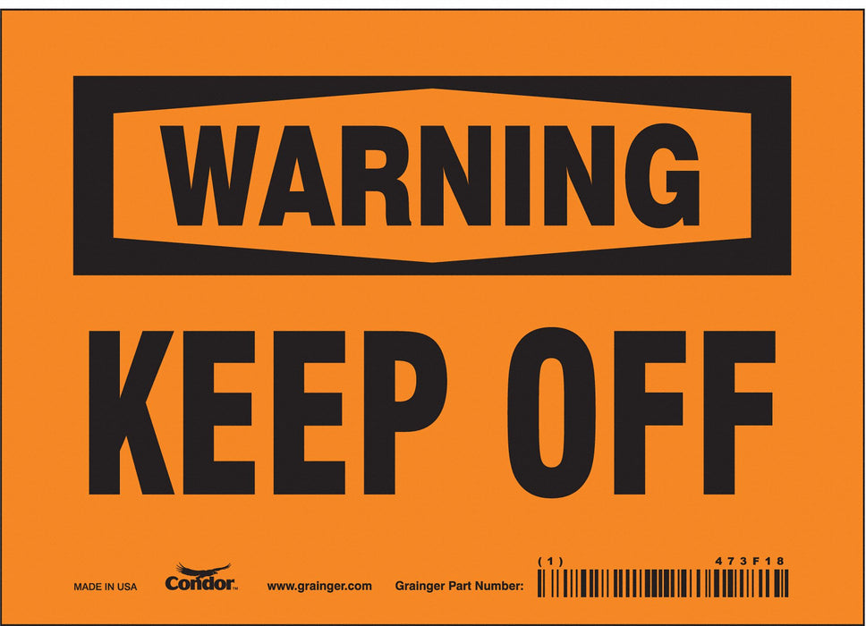 Safety Sign 5 in x 7 in Vinyl