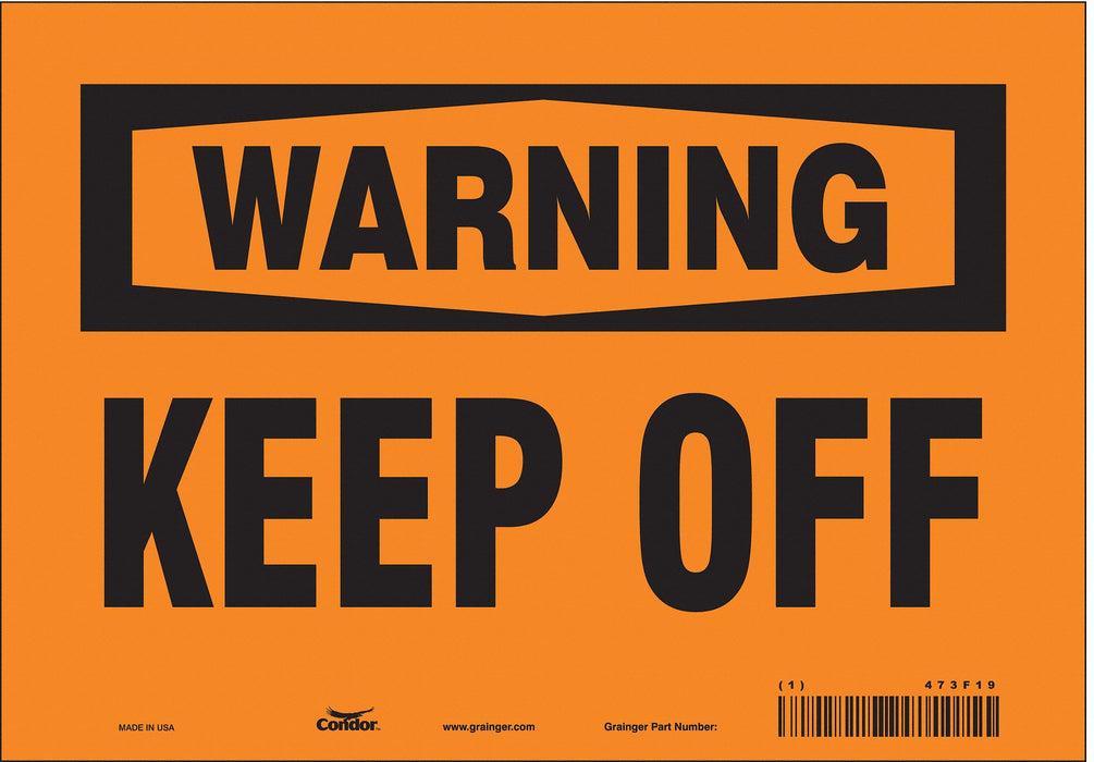 Safety Sign 7 inx10 in Vinyl