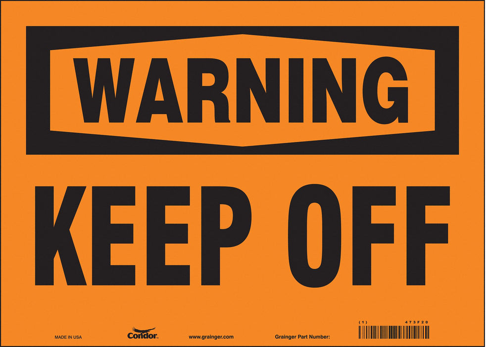 Safety Sign 10 in x 14 in Vinyl