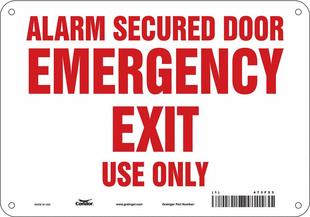 Safety Sign 7 in x 10 in Polyethylene