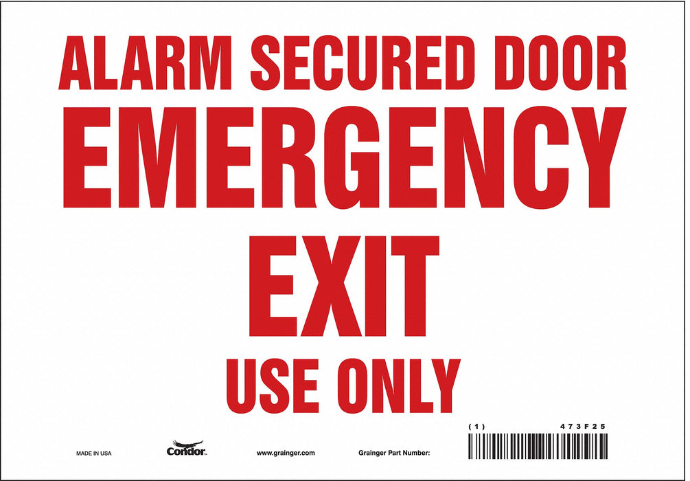 Safety Sign 7 in x 10 in Vinyl