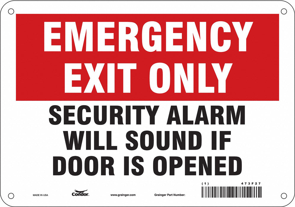 Safety Sign 7 in x 10 in Aluminum