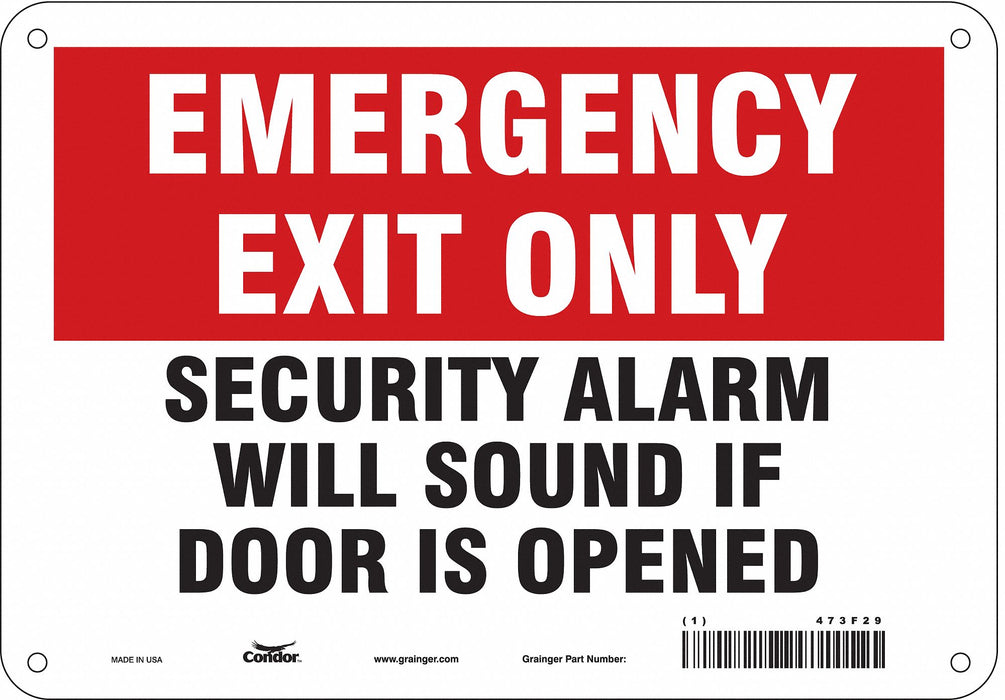 Safety Sign 7 in x 10 in Polyethylene