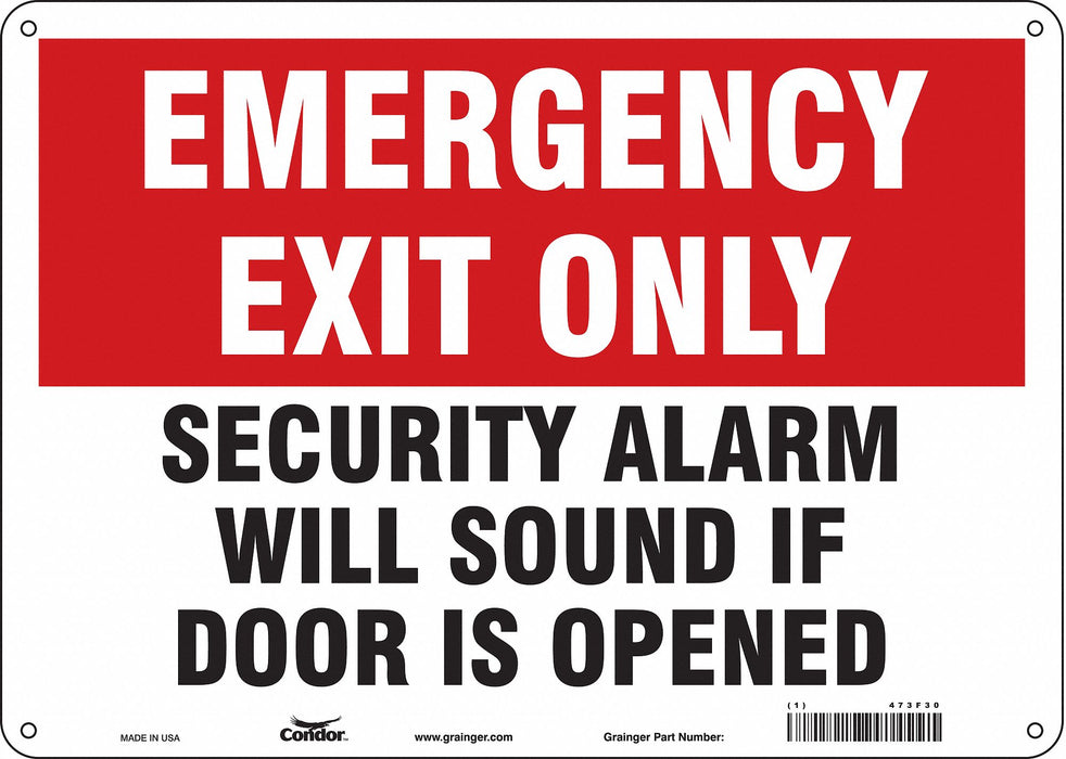 Safety Sign 10 in x 14 in Polyethylene