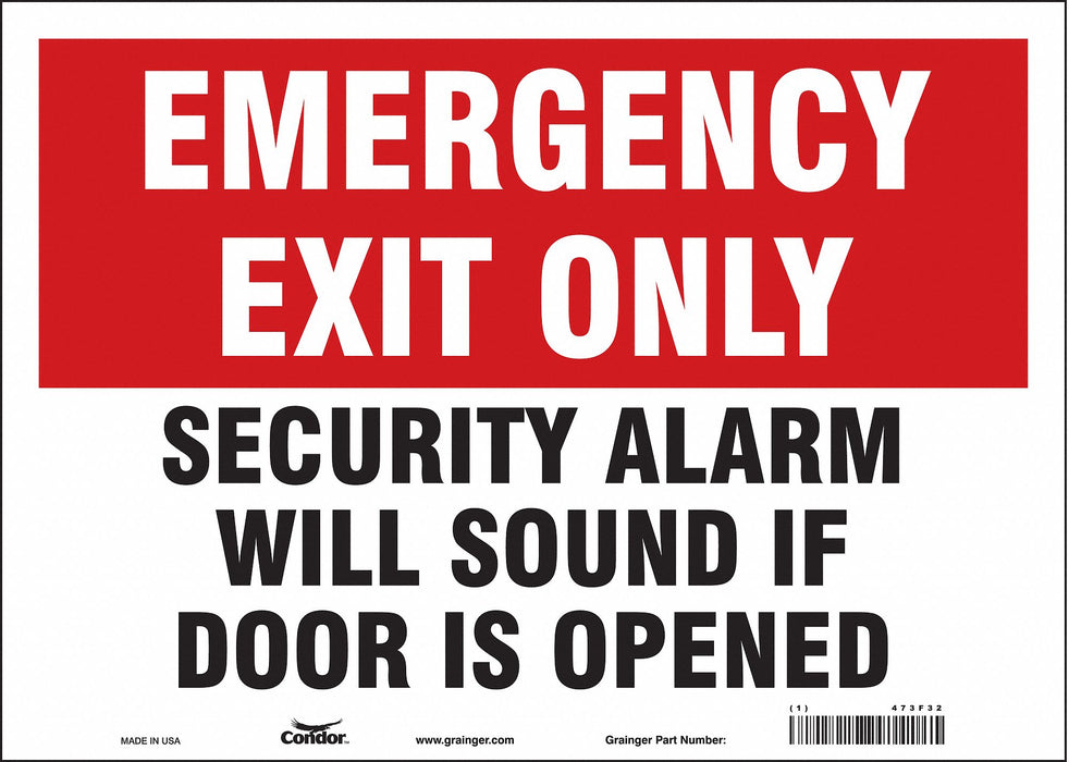 Safety Sign 10 in x 14 in Vinyl