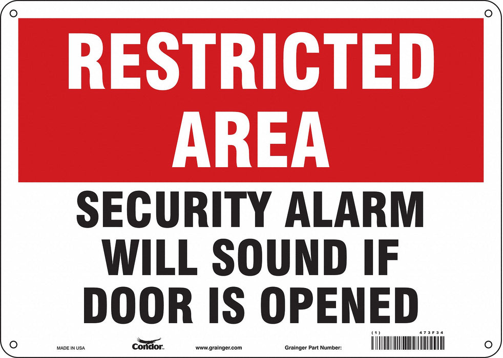 Safety Sign 10 in x 14 in Aluminum