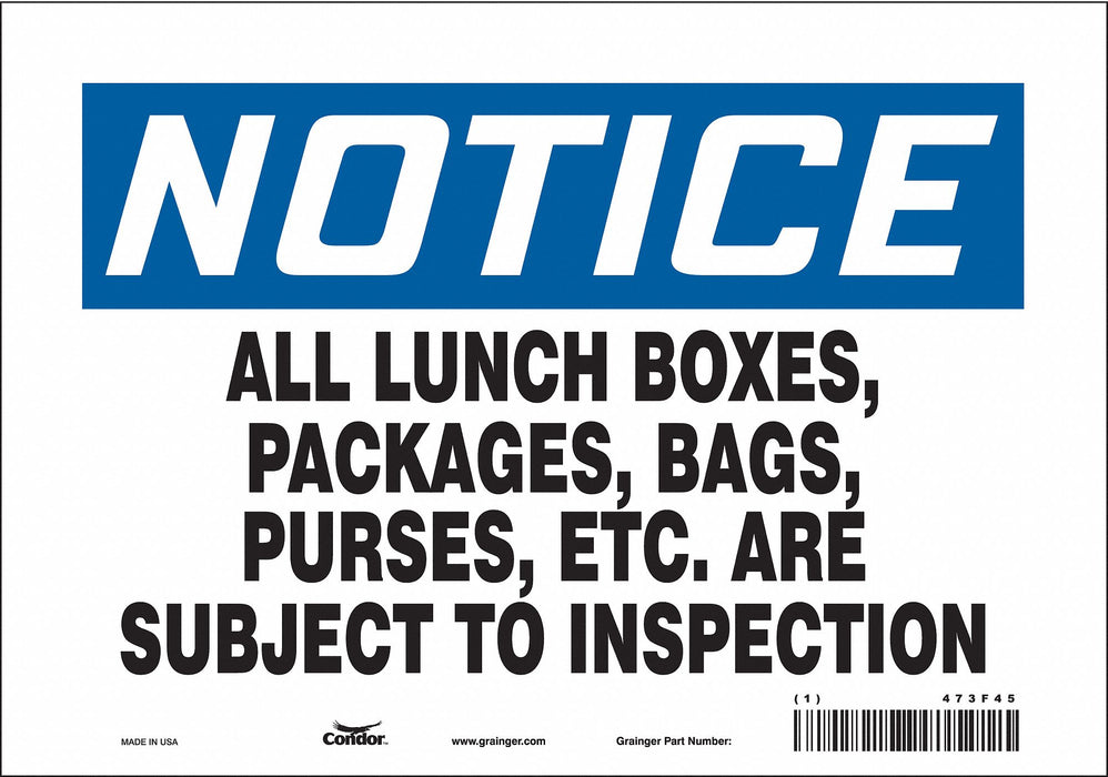 Safety Sign 7 in x 10 in Vinyl