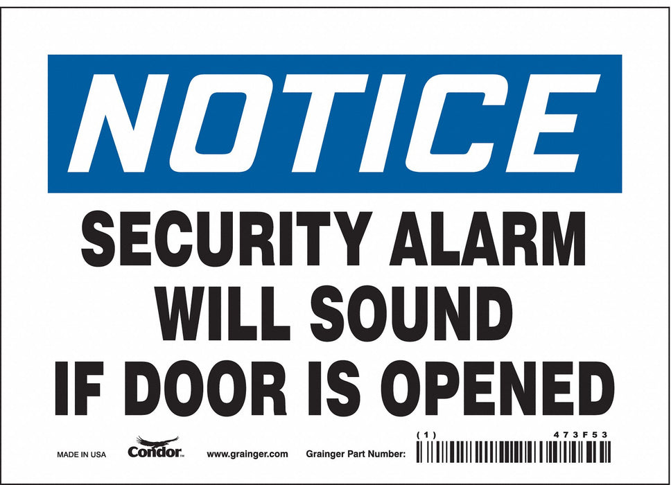 Safety Sign 5 in x 7 in Vinyl