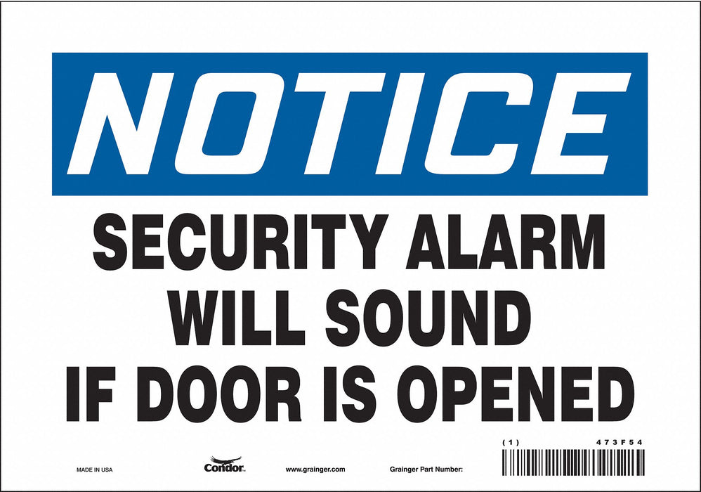 Safety Sign 7 in x 10 in Vinyl