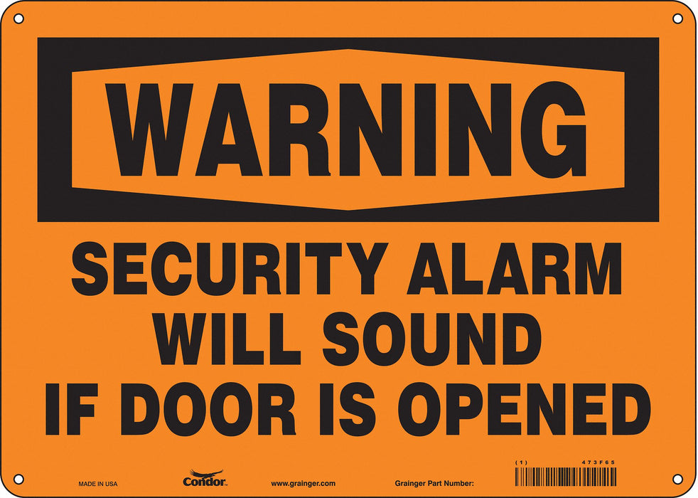 Safety Sign 10 in x 14 in Aluminum
