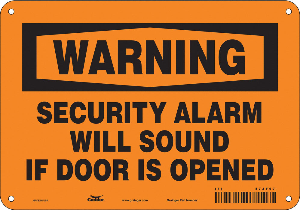 Safety Sign 7 in x 10 in Polyethylene