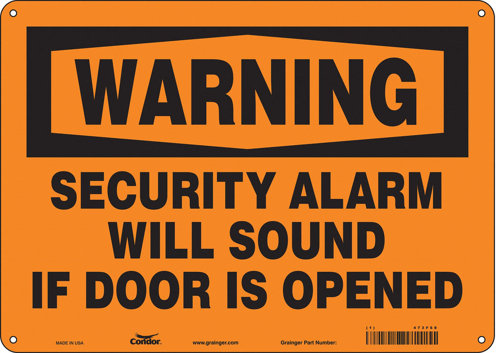 Safety Sign 10 in x 14 in Polyethylene