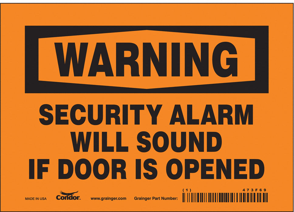 Safety Sign 5 in x 7 in Vinyl
