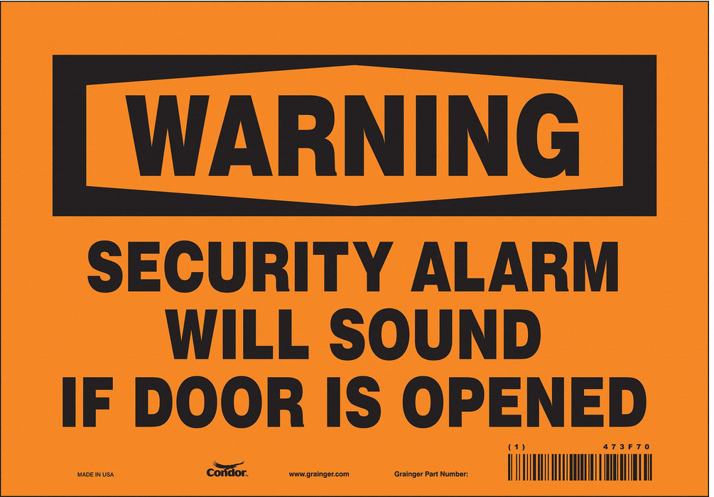 Safety Sign 7 in x 10 in Vinyl