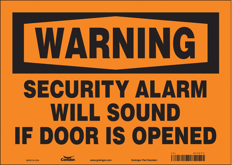 Safety Sign 10 in x 14 in Vinyl